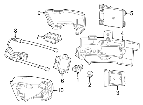 2024 Cadillac XT4 SENSOR ASM-SHORT RANGE RADAR RR Diagram for 87866943