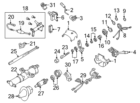 2008 Chevy Express 3500 Seal,Automatic Transmission Control Lever Housing Diagram for 26093753