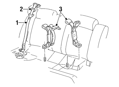 1999 Chevy Lumina Rear Seat Belts Diagram