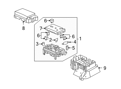 2006 Buick Rainier Block,Accessory Wiring Junction Diagram for 15141557