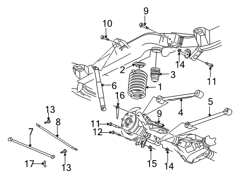 2005 Chevy Trailblazer EXT Rear Suspension Diagram 2 - Thumbnail