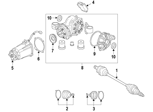 2009 Saturn Vue Rear Axle, Axle Shafts & Joints, Differential, Drive Axles, Propeller Shaft Diagram