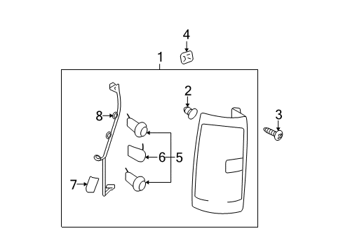 2009 Chevy Avalanche Bulbs Diagram 5 - Thumbnail