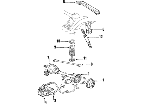 1986 Chevy Chevette Insulator,Rear Spring Lower Diagram for 363468