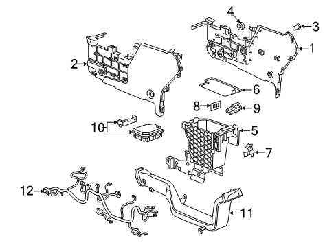 2019 Chevy Equinox Harness Assembly, F/Flr Cnsl Wrg Diagram for 84418312