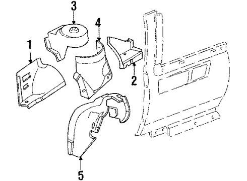 1986 Pontiac Fiero Cable Assembly, F/Tank Filler Door Latch Release *Red Diagram for 10056571