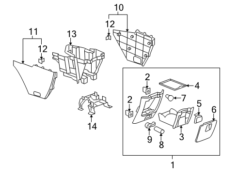 2006 Saturn Relay Front Console Diagram