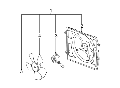 2009 Chevy HHR Cooling System, Radiator, Water Pump, Cooling Fan Diagram 5 - Thumbnail