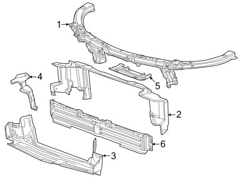 2023 Cadillac LYRIQ BAR ASM-F/END UPR TIE Diagram for 86818382