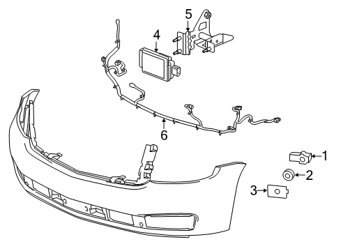 2017 GMC Yukon XL Harness Assembly, Front Object Alarm Sen Wrg Diagram for 84421355