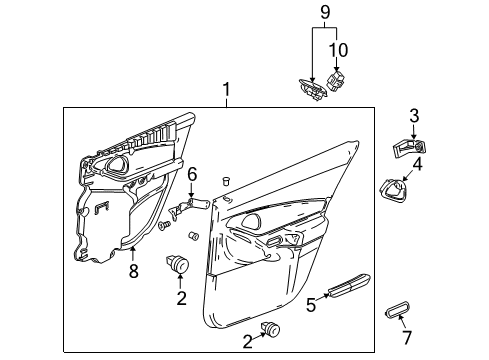 2005 Chevy Malibu Interior Trim - Rear Door Diagram 1 - Thumbnail