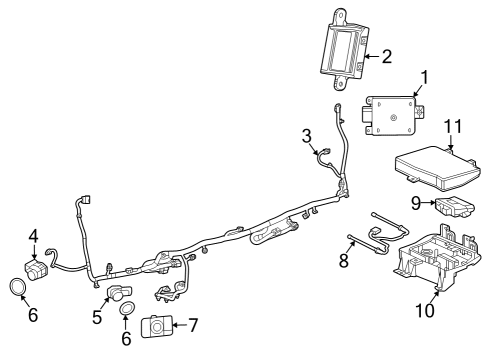 2024 Buick Encore GX HARNESS ASM-RR OBJECT ALARM SEN WRG Diagram for 42847264