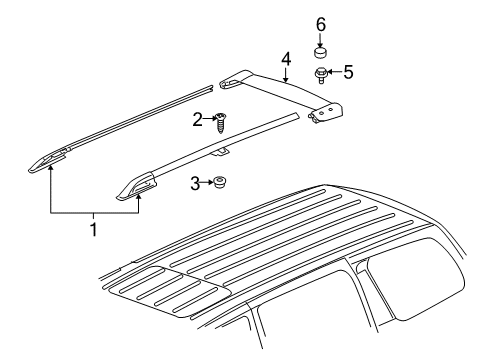 2005 Pontiac Montana Luggage Carrier Diagram 1 - Thumbnail