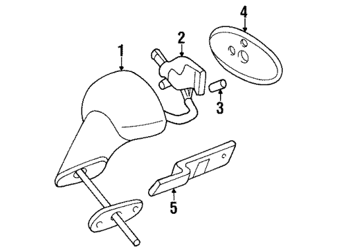 1995 Buick Riviera Mirror Assembly, Outside Rear View *Paint To Mat Diagram for 25627688