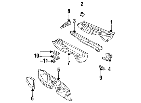 2000 Pontiac Firebird Cowl Diagram