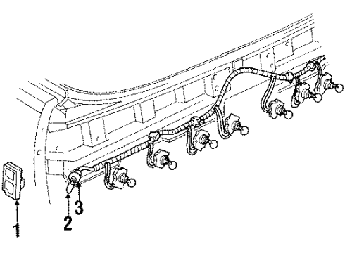 1985 Chevy Impala Rear Lamps - Side Marker Lamps Diagram 1 - Thumbnail