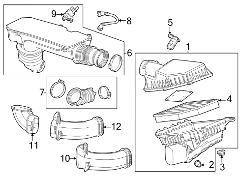 2023 GMC Canyon Air Intake Diagram