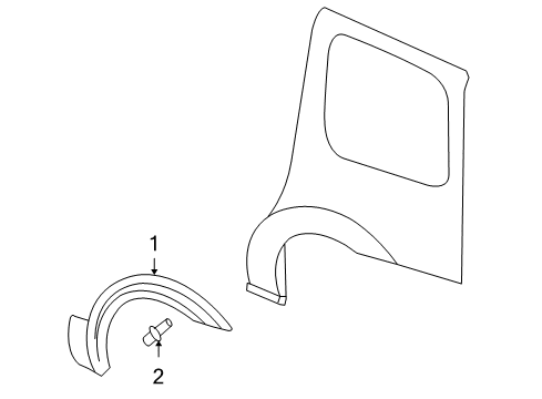 2006 Pontiac Montana Exterior Trim - Side Panel Diagram