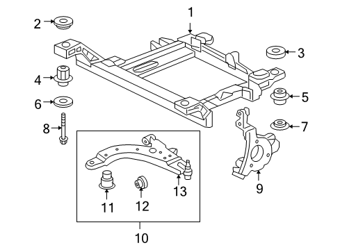 2016 Chevy Impala Limited Front Suspension, Control Arm, Stabilizer Bar Diagram 1 - Thumbnail