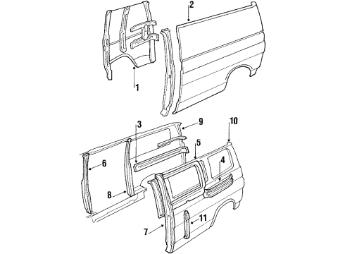 1993 Chevy P30 Pillar Assembly, Front Side Door Lock Diagram for 15969607