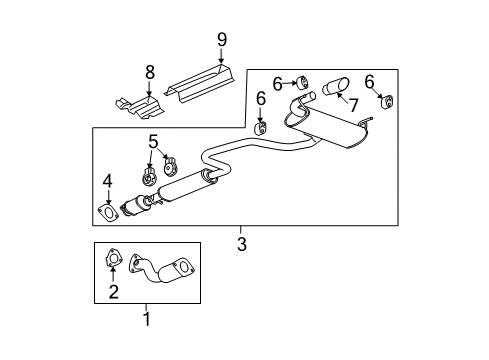 2009 Saturn Aura Gasket,Exhaust Manifold Pipe Diagram for 22626930