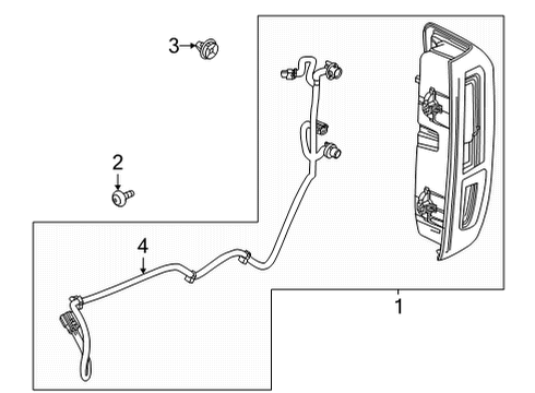 2021 GMC Sierra 2500 HD LAMP ASM-RR BODY STRUCTURE STOP Diagram for 85115891