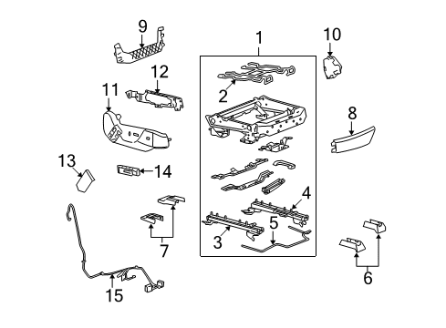 2009 Cadillac CTS Handle, Passenger Seat Reclining *Vry Light Ttnum Diagram for 15947265