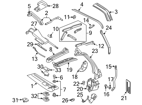 1996 Chevy Cavalier Relay Asm,Folding Top Pump Motor Diagram for 12135143