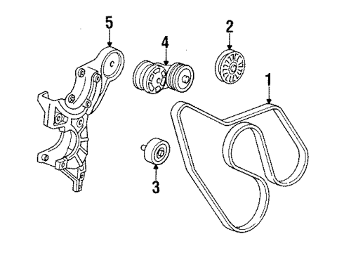 1991 Chevy C1500 Belts & Pulleys, Cooling Diagram 1 - Thumbnail