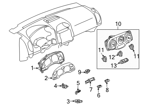 2003 Saturn Vue Switch Asm,Electronic Traction Control *Ebony Diagram for 22689626