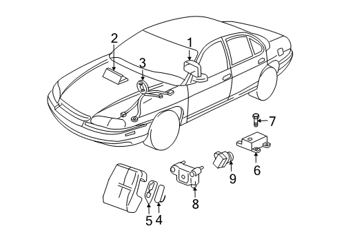 2007 Chevy Monte Carlo Air Bag Components Diagram