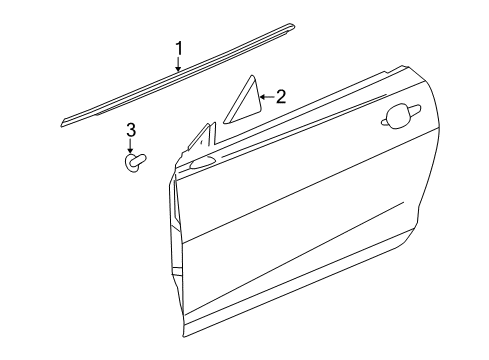 2012 Chevy Camaro Exterior Trim - Door Diagram