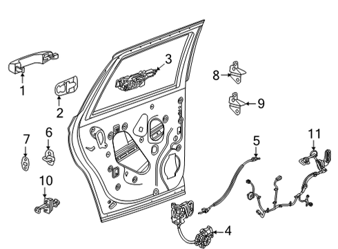 2021 Cadillac Escalade Front Door Diagram 2 - Thumbnail