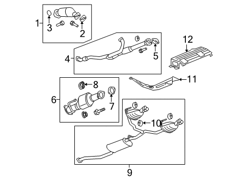 2017 GMC Acadia Limited Exhaust Components Diagram