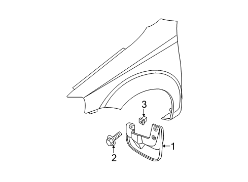 2004 Chevy Aveo Exterior Trim - Fender Diagram