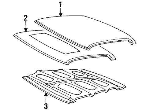 1998 Cadillac DeVille Weatherstrip Asm,Front & Rear Side Door Upper Diagram for 25660259