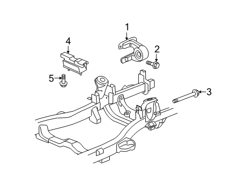 2007 Hummer H3 Engine & Trans Mounting Diagram