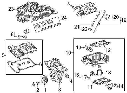 2016 Cadillac ATS Engine Parts & Mounts, Timing, Lubrication System Diagram 12 - Thumbnail