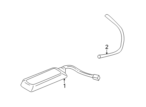 2000 Cadillac Seville Cable Assembly, Radio Antenna Diagram for 9356716