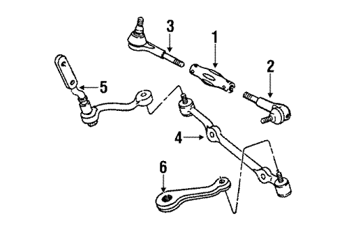 1989 GMC S15 Jimmy P/S Pump & Hoses, Steering Gear & Linkage Diagram 4 - Thumbnail