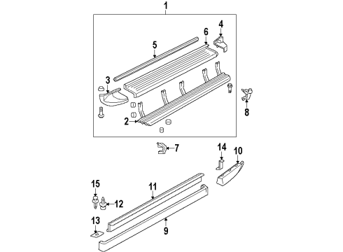 1999 Chevy Tahoe Extension Assembly, Asst Step Rear Diagram for 15978909