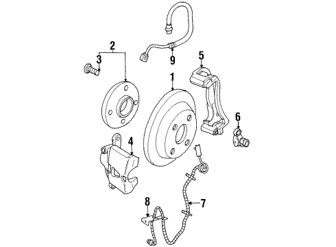 1998 Saturn SC1 Anti-Lock Brakes Diagram 2 - Thumbnail