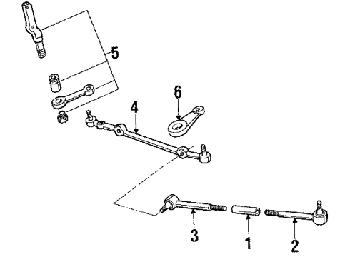 1987 Oldsmobile Custom Cruiser P/S Pump & Hoses, Steering Gear & Linkage Diagram 2 - Thumbnail