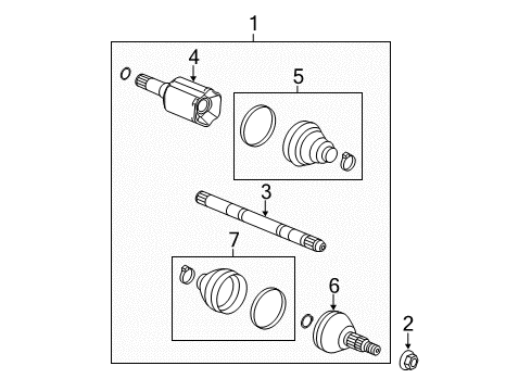 2010 Buick LaCrosse Drive Axles - Front Diagram