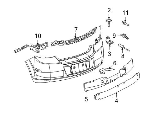 2008 Saturn Astra Rear Bumper Diagram