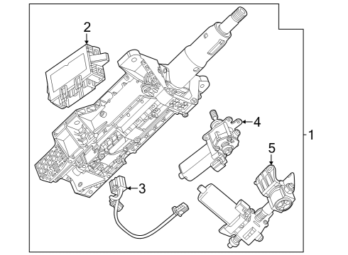 2022 Chevy Silverado 1500 Steering Column & Wheel, Steering Gear & Linkage Diagram 3 - Thumbnail