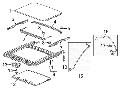 2017 Chevy Spark Sunroof, Body Diagram