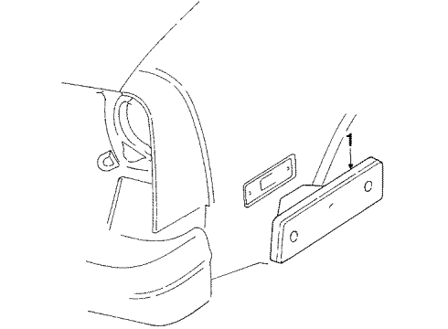 1984 Chevy Chevette Lamp Asm,Front Side Marker Diagram for 929564