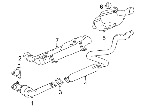 2007 Chevy Cobalt Exhaust Components Diagram 3 - Thumbnail