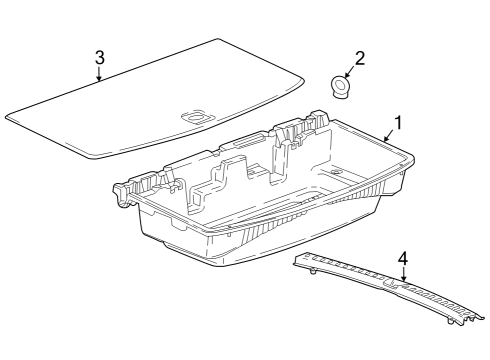 2021 Chevy Traverse Panel Assembly, R/End Tr Fin *Black Diagram for 84386181